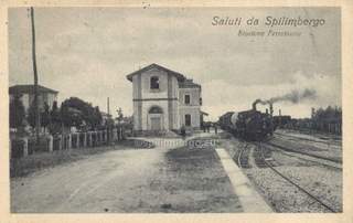 Stazione dei treni di Spilimbergo 1919